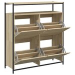 vidaXL Armoire à chaussures 4 tiroirs rabattables chêne sonoma
