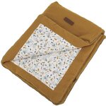 Couverture double face Au fil de l'eau 75 x 100 cm - Caramel