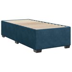 vidaXL Sommier à lattes de lit avec matelas bleu 90x190 cm velours