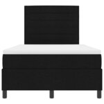 vidaXL Lit à ressorts avec matelas Noir 120 x 190 cm tissu