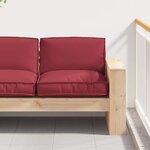 vidaXL Coussin de palette rouge vin pour siège  80x80x12 cm  en tissu Oxford.