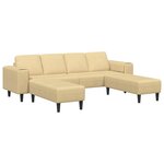 vidaXL Sofa en tissu avec coussin Vert gris Tissu en velours côtelé