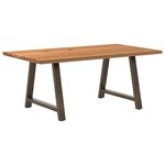 vidaXL Table à manger marron clair bois de chêne massif rectangulaire