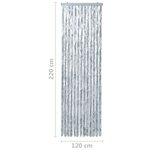 vidaXL Moustiquaire blanc et gris 118x220 cm chenille