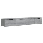 vidaXL Armoires murales 2 Pièces Sonoma gris 68x30x20cm Bois d'ingénierie