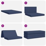 vidaXL Canapé-lit pliable 140 x 67 x 45 cm Bleu
