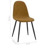 Vidaxl chaises à manger lot de 2 marron velours