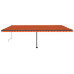 vidaXL Auvent manuel rétractable sur pied 600x300 cm Orange et marron