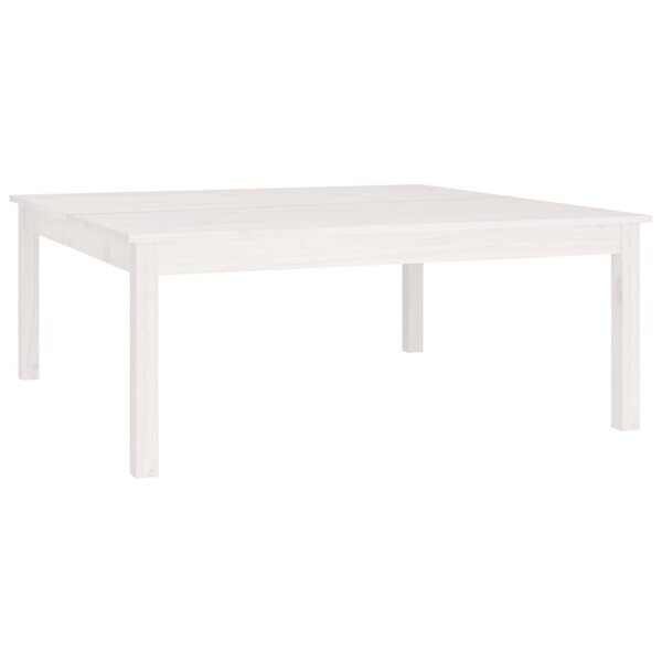 vidaXL Table basse Blanc 100x100x40 cm Bois massif de pin