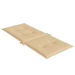 vidaXL Coussins de chaise à dossier haut lot de 6 beige mélangé tissu