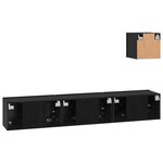 vidaXL Ensemble meuble TV 4 Pièces Chêne noir 60 x 30 x 30 cm