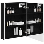 vidaXL Armoire Miroir de Salle de Bain Chêne noir 53 5 x 15 5 x 70 cm