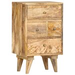vidaXL Table de chevet 36 x 30 x 60 cm Bois de manguier massif