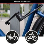 Antivol Vélo Pliable 8335EURDPRO acier trempé 4 Clés support inclus
