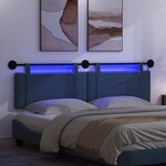 vidaXL Tête de lit suspendue Avec lumière LED Bleu Tissu