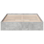 vidaXL Cadre de lit et tiroirs gris béton 120x190 cm bois d'ingénierie
