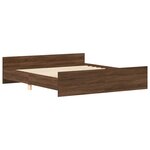 vidaXL Cadre de lit sans matelas chêne marron 180x200 cm