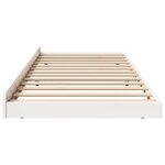 vidaXL Cadre de lit Blanc Bois de pin 75 x 190 cm Pliable Cadre de lit