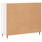vidaXL Buffet blanc brillant 90x34x80 cm bois d'ingénierie