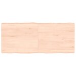 vidaXL Dessus de table bois massif non traité bordure assortie