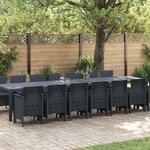 vidaXL Ensemble de salle à manger pour jardin 15 Pièces Anthracite