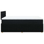 vidaXL Sommier à lattes de lit avec matelas noir 120x190 cm tissu