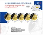 Coffret 5 pièces 2 euro commémoratives Allemagne 2022 BE – Château de la Wartbourg (les 5 ateliers A, D, F, G et J)