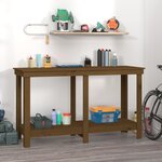 vidaXL Banc de travail Marron miel 140x50x80 cm Bois de pin massif