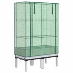 vidaXL Jardinière surélevée avec housse aspect rotin 80x40x140 cm