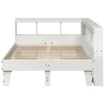 vidaXL Lit bibliothèque sans matelas blanc 140x190 cm bois pin massif