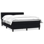 vidaXL Sommier à lattes de lit avec matelas noir 160x220 cm velours