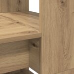 vidaXL Bureau avec rangement Chêne artisanal 113x54x120 cm Bois d'ingénierie
