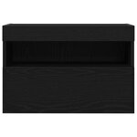 Meuble TV vidaXL avec éclairage LED Chêne noir 60x30x40 cm