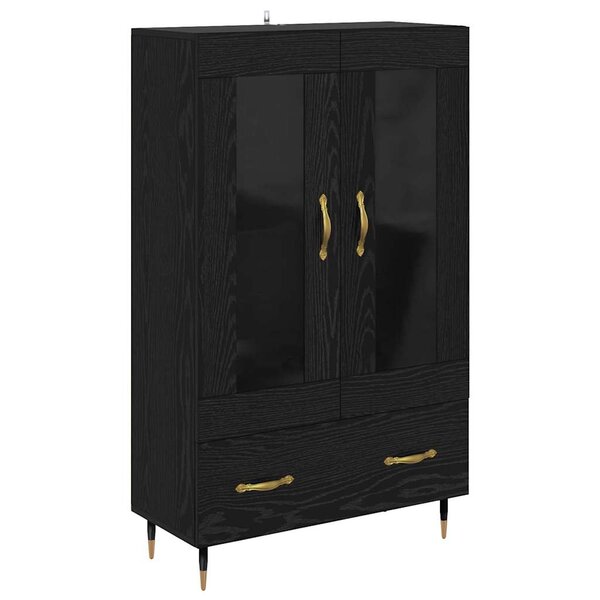 vidaXL Haut Armoire Chêne noir 69 5 x 31 x 115 cm Bois d'ingénierie