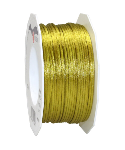 Cordolette satin rhein 50-m-rouleau 3 mm vert clair