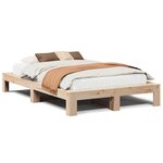 vidaXL Cadre de lit sans matelas 120x200 cm bois de pin massif