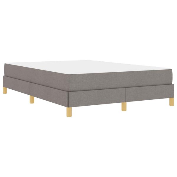 vidaXL Lit à ressorts Taupe  marron 140 x 190 cm