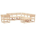 vidaXL Salon de jardin 8 Pièces Bois de pin massif