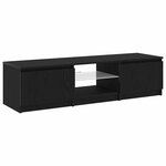 vidaXL Meuble TV Chêne noir 140 x 38 5 x 36 cm Bois d'ingénierie