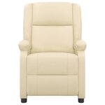 vidaXL Fauteuil inclinable électrique crème cuir véritable