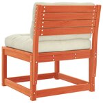 vidaXL Canapés de jardin et coussins 2Pièces cire marron bois pin massif