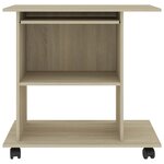 vidaXL Bureau d'ordinateur Chêne sonoma 80x50x75 cm Bois d'ingénierie