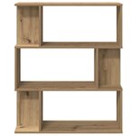 vidaXL Bibliothèque chêne artisanal 80x24x96 cm bois d'ingénierie