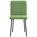 vidaXL Chaises à manger lot de 2 Vert clair Velours