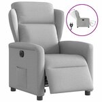 vidaXL Fauteuil inclinable électrique gris nuage tissu