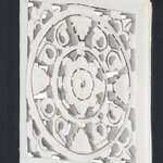 vidaXL Panneau mural sculpté à la main MDF 40x40x1 5 cm Noir et blanc