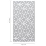 vidaXL Tapis d'extérieur ARAKIL Gris 190x290 cm PP