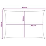 vidaXL Voile d'ombre Jaune et blanc 3 5 x 5 m HDPE