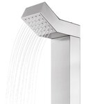 vidaXL Douche de jardin avec base gris 225 cm Acier inoxydable