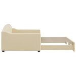 vidaXL Lit de jour avec lit gigogne crème 100x200 cm tissu
